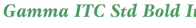 Gamma ITC Std Bold Italic